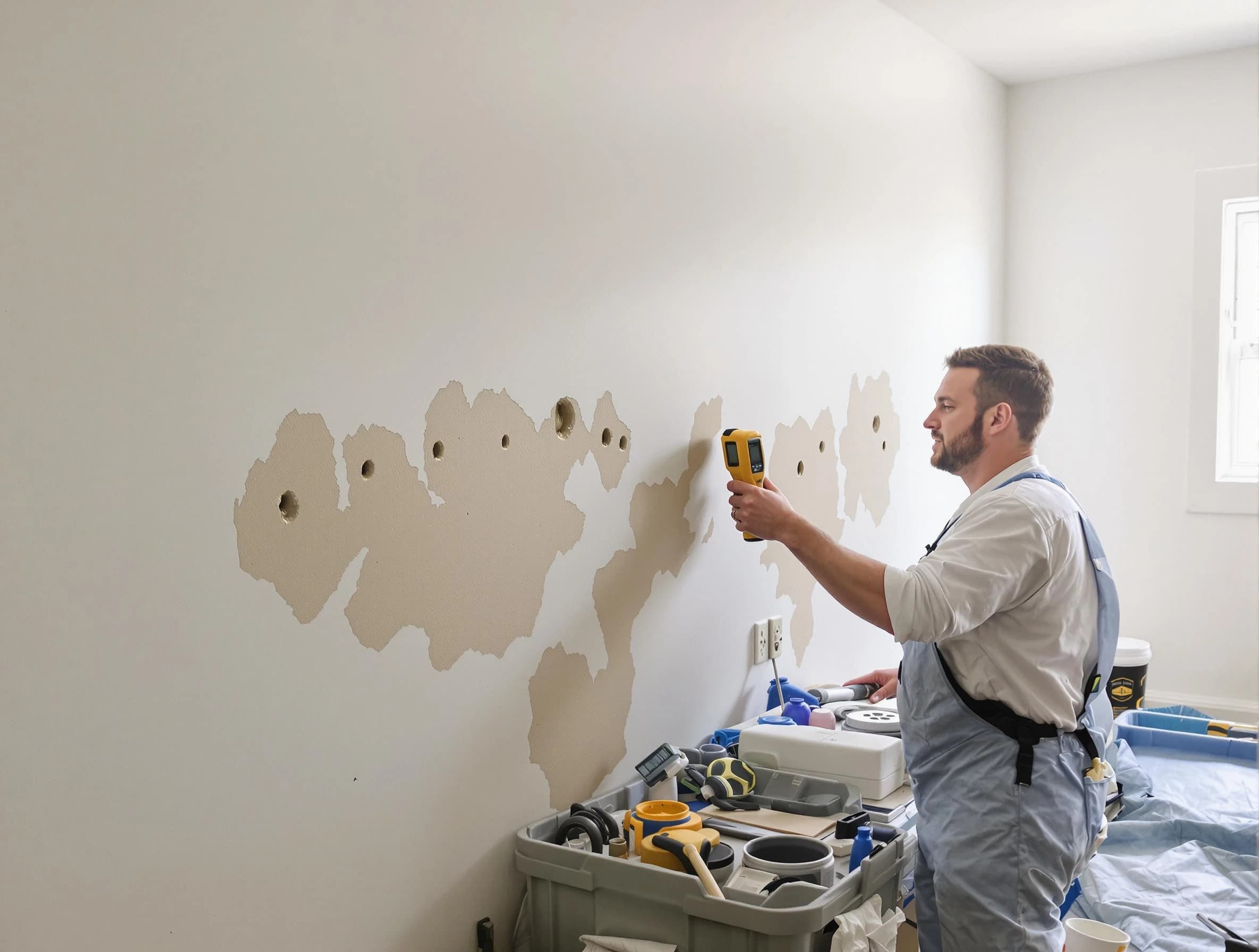 Parma House Painters repairing damaged drywall in Parma