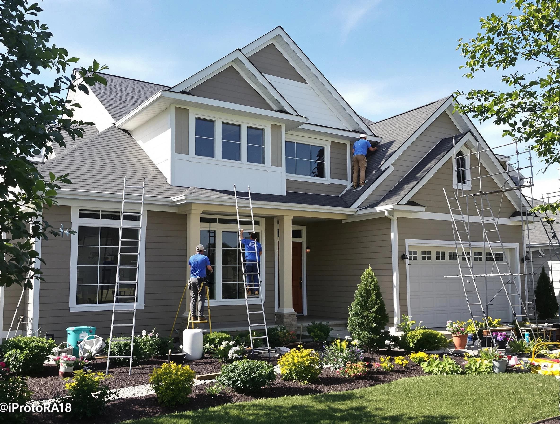 Detailed exterior painting by Parma House Painters in Parma