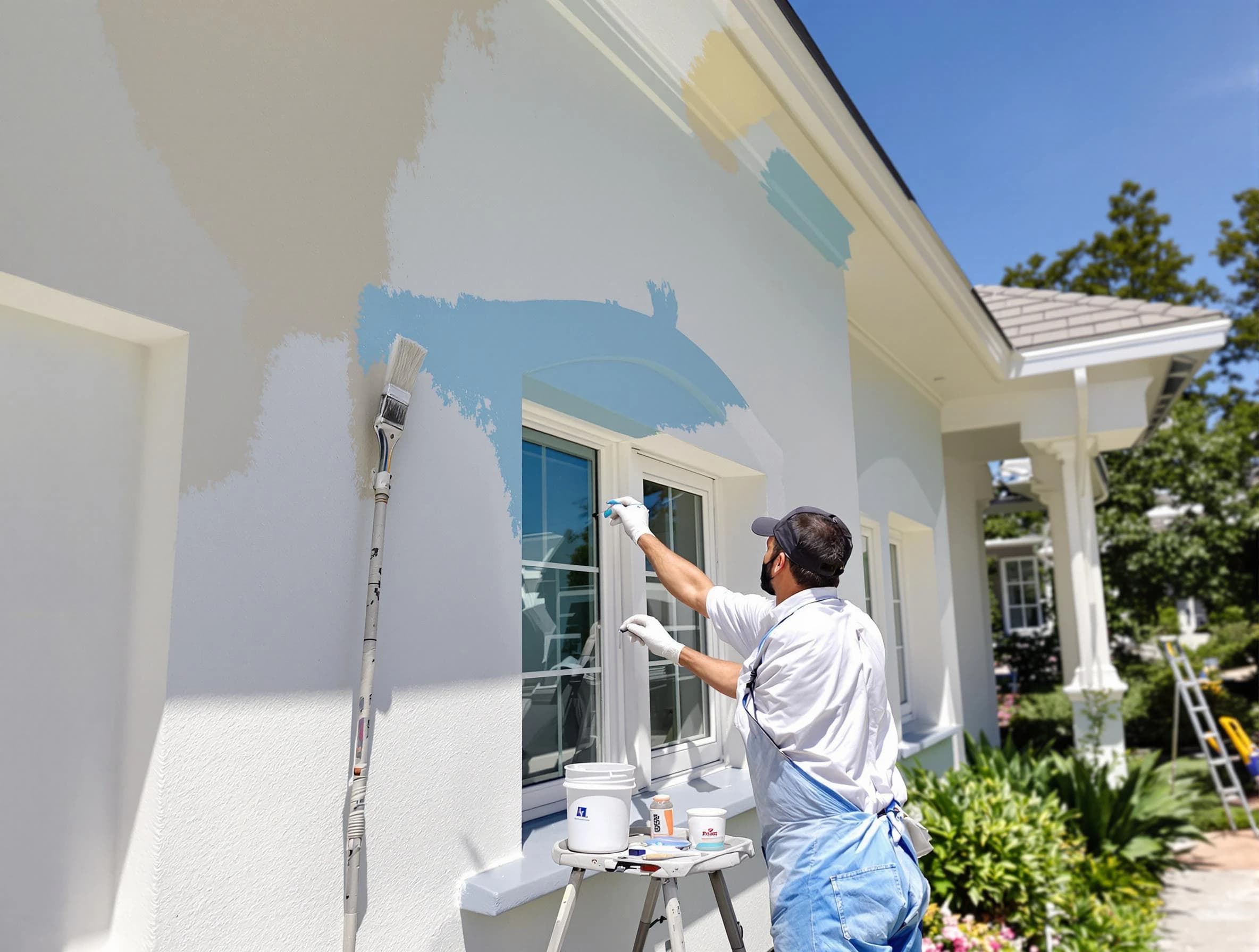 Parma House Painters professional painting the exterior of a house in Parma, OH